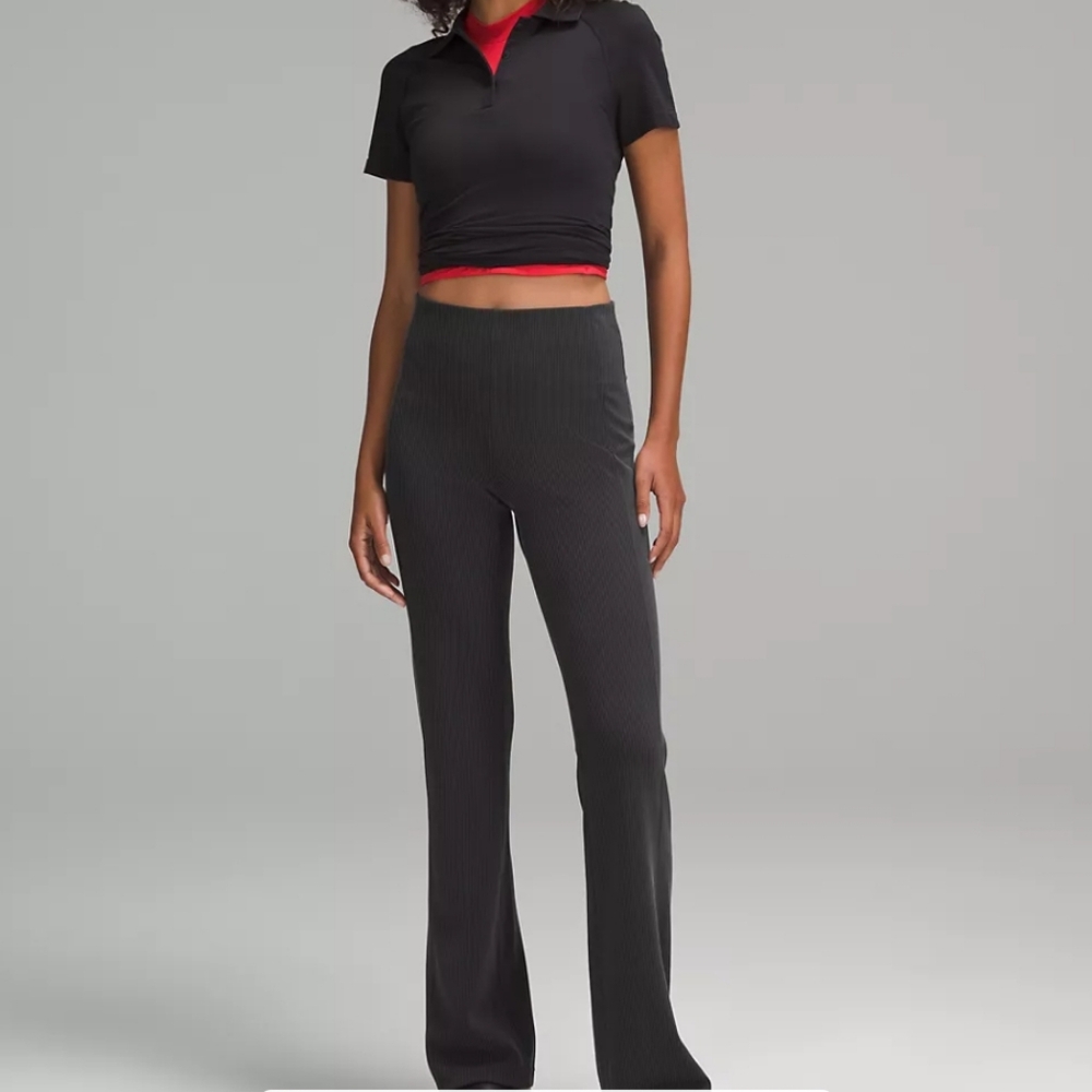 Lululemon Softstream Black Ribbed Pants Size 0. New No Tag - Picture 8 of 15
